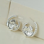 Bloom Loop Floral Rope Knot Earrings - floysun