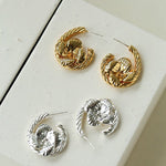 Bloom Loop Floral Rope Knot Earrings - floysun