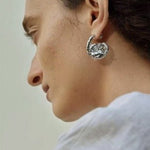 Bloom Loop Floral Rope Knot Earrings - floysun