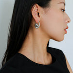 Bloom Loop Floral Rope Knot Earrings - floysun