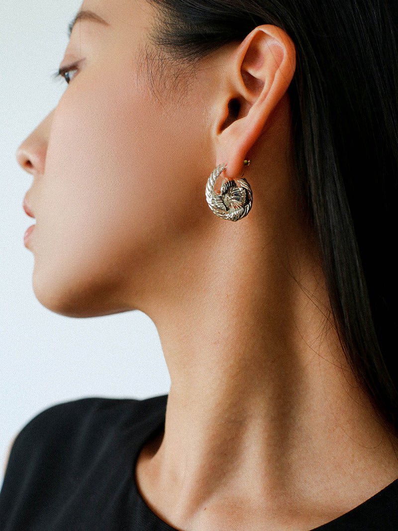 Bloom Loop Floral Rope Knot Earrings - floysun