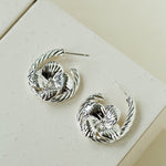 Bloom Loop Floral Rope Knot Earrings - floysun