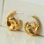 Bloom Loop Floral Rope Knot Earrings - floysun