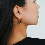 Bloom Loop Floral Rope Knot Earrings - floysun