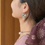 Bloom Loop Floral Rope Knot Earrings - floysun