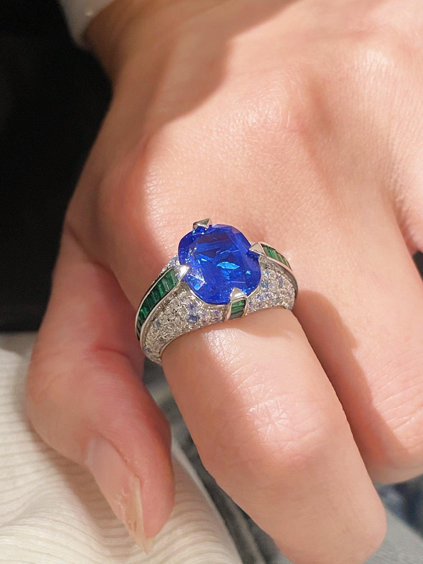 Blue - Green Luxe Gemstone Ring - floysun