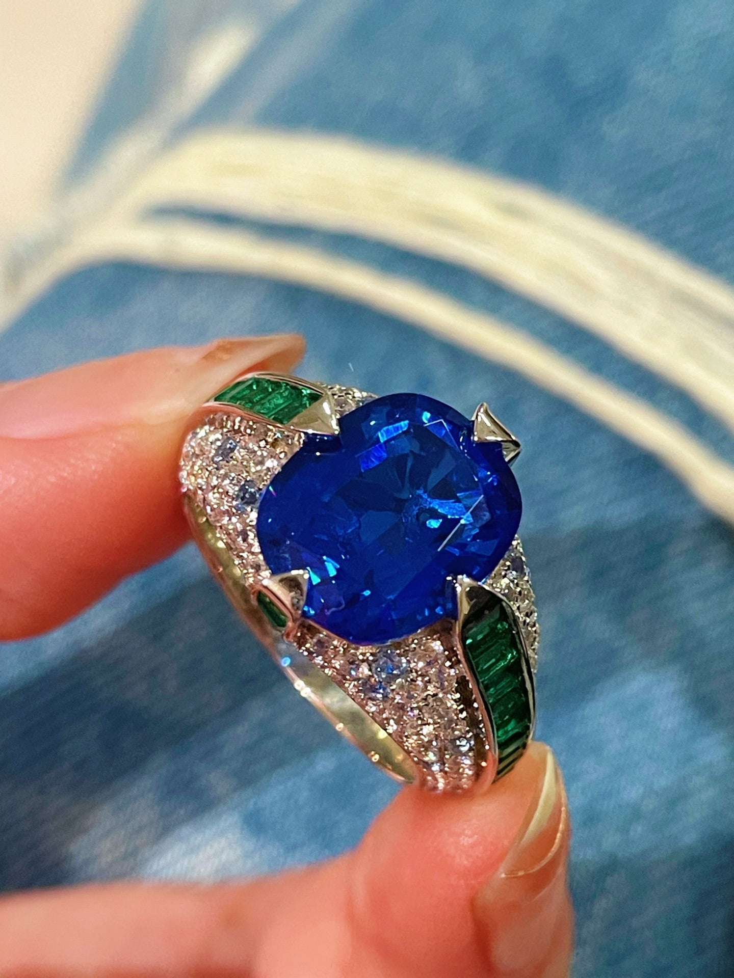 Blue - Green Luxe Gemstone Ring - floysun