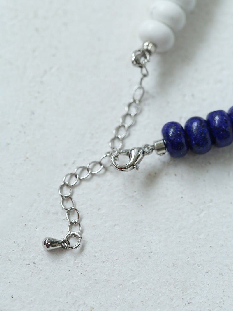 Blue Ocean Natural Stone Beaded Necklace - floysun