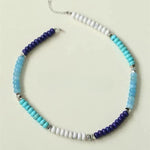 Blue Ocean Natural Stone Beaded Necklace - floysun