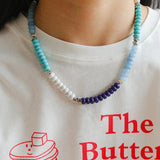 Blue Ocean Natural Stone Beaded Necklace - floysun