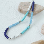Blue Ocean Natural Stone Beaded Necklace - floysun