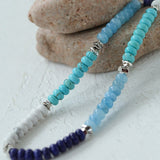Blue Ocean Natural Stone Beaded Necklace - floysun