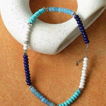 Blue Ocean Natural Stone Beaded Necklace - floysun