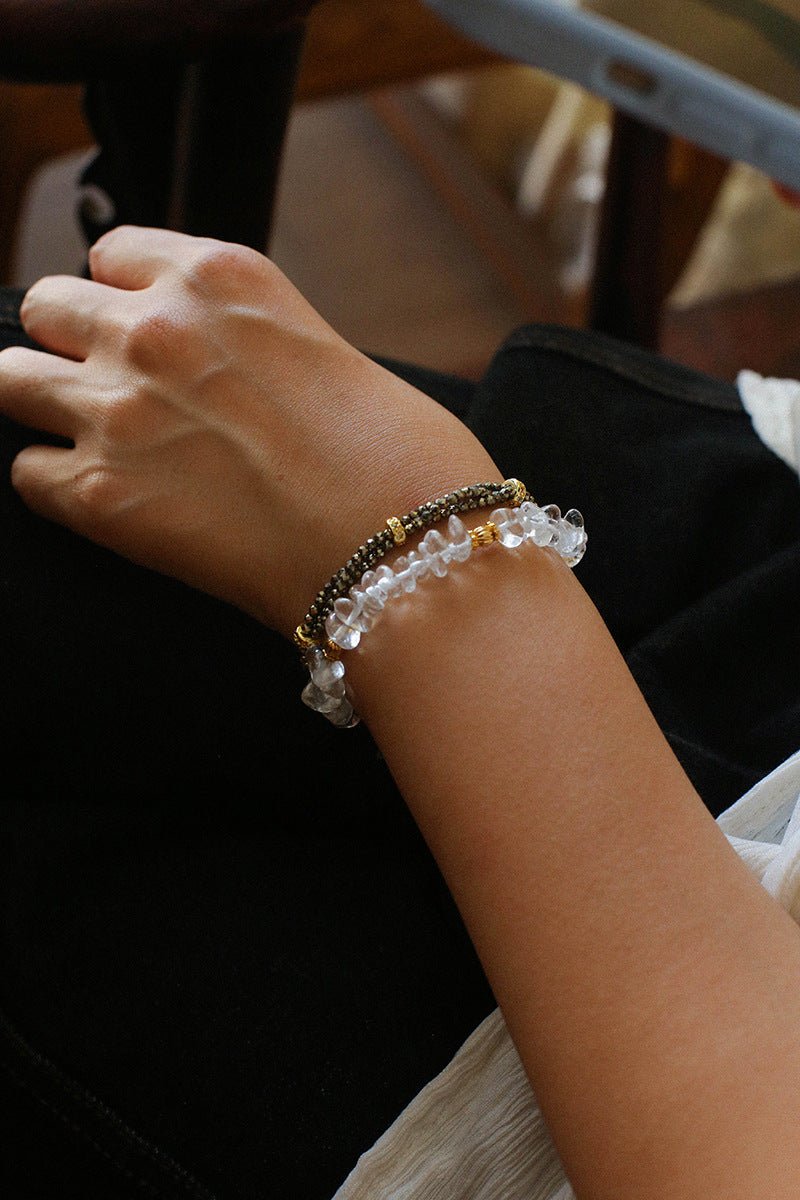 Bohemian Multi - Layer Faceted Golden Ore Bracelet - floysun