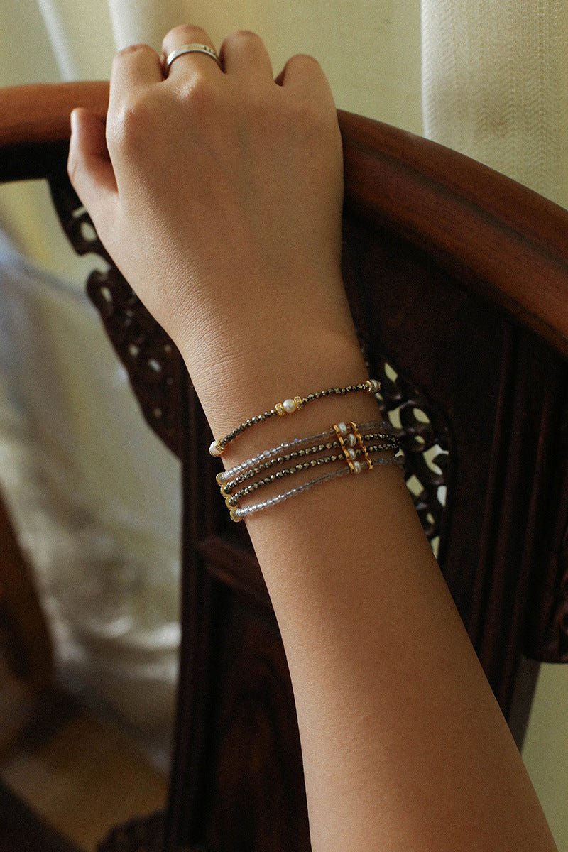 Bohemian Multi - Layer Faceted Golden Ore Bracelet - floysun