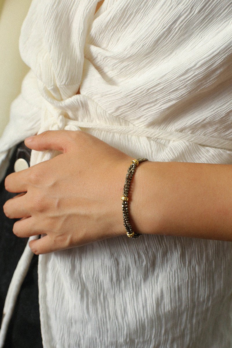 Bohemian Multi - Layer Faceted Golden Ore Bracelet - floysun