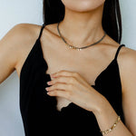Bohemian Soulbound Double - Layer Necklace – Gold Ore & Black Spinel - floysun