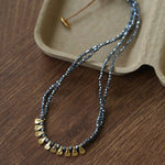 Bohemian Soulbound Double - Layer Necklace – Silver Ore - floysun