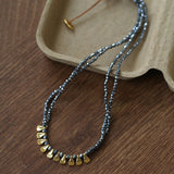 Bohemian Soulbound Double - Layer Necklace – Silver Ore - floysun