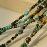 Boho Muse Long Turquoise & Baroque Pearl Beaded Necklace - floysun