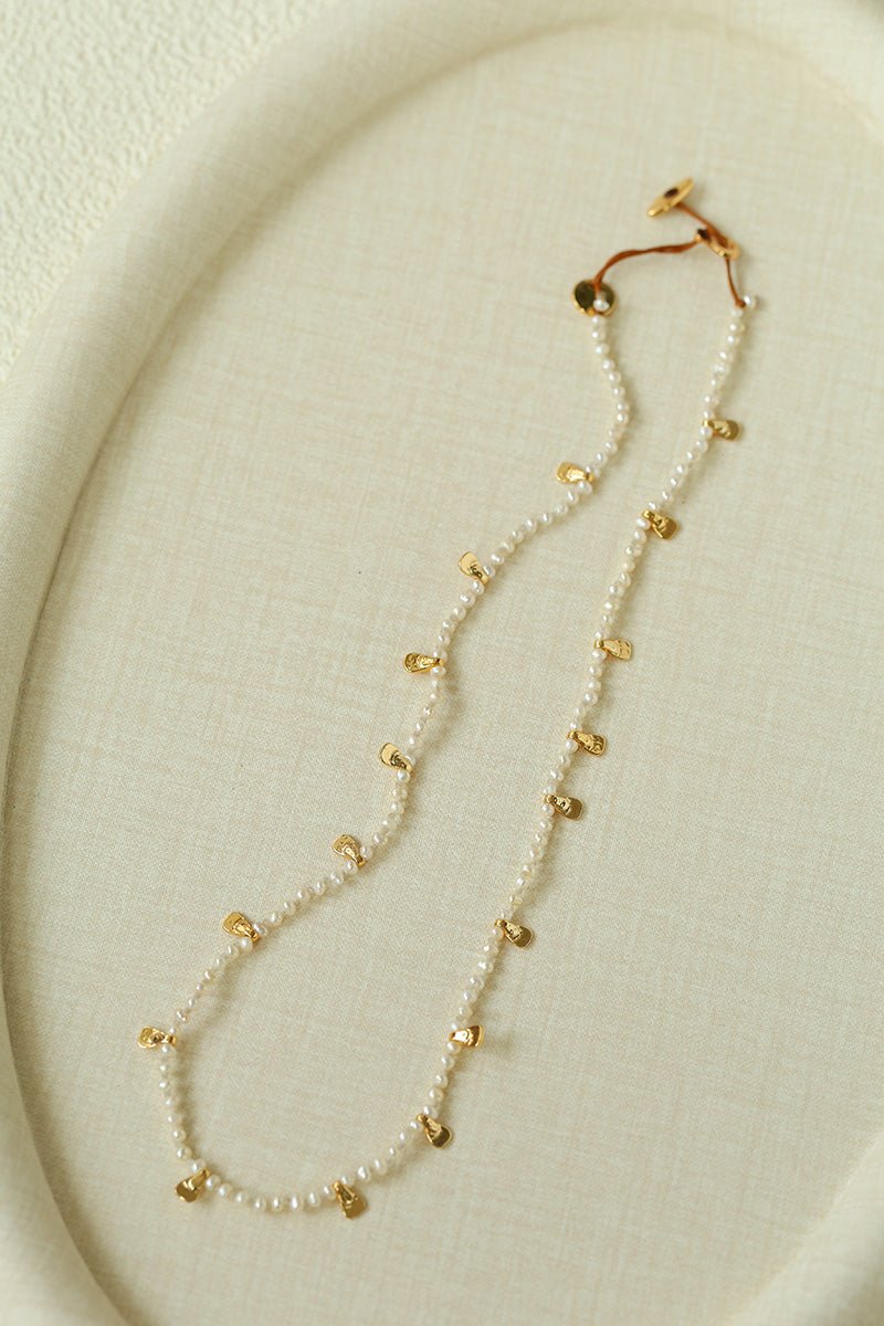 Boundless Spirit Handwoven Mini Pearl Necklace - Freshwater Pearls - floysun