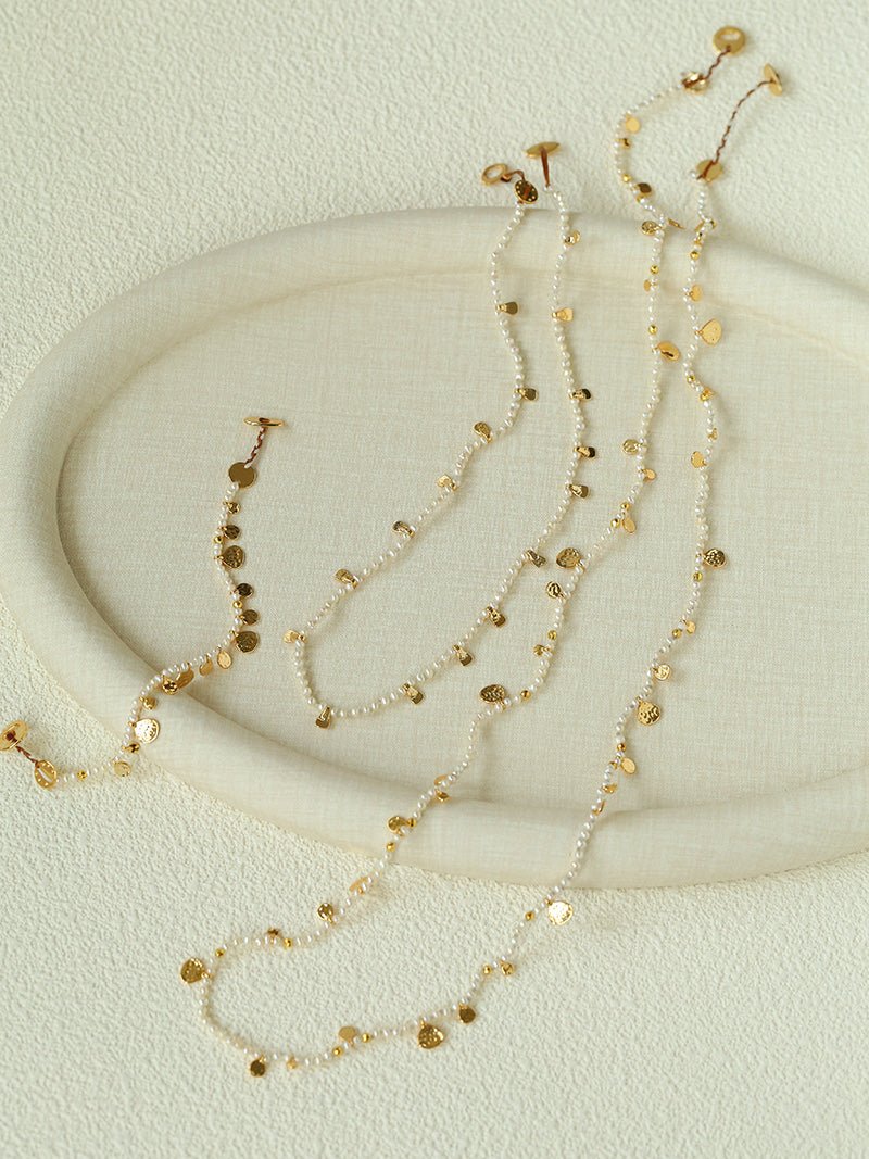 Boundless Spirit Handwoven Mini Pearl Necklace - Freshwater Pearls - floysun