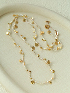 Boundless Spirit Handwoven Mini Pearl Necklace - Freshwater Pearls - floysun