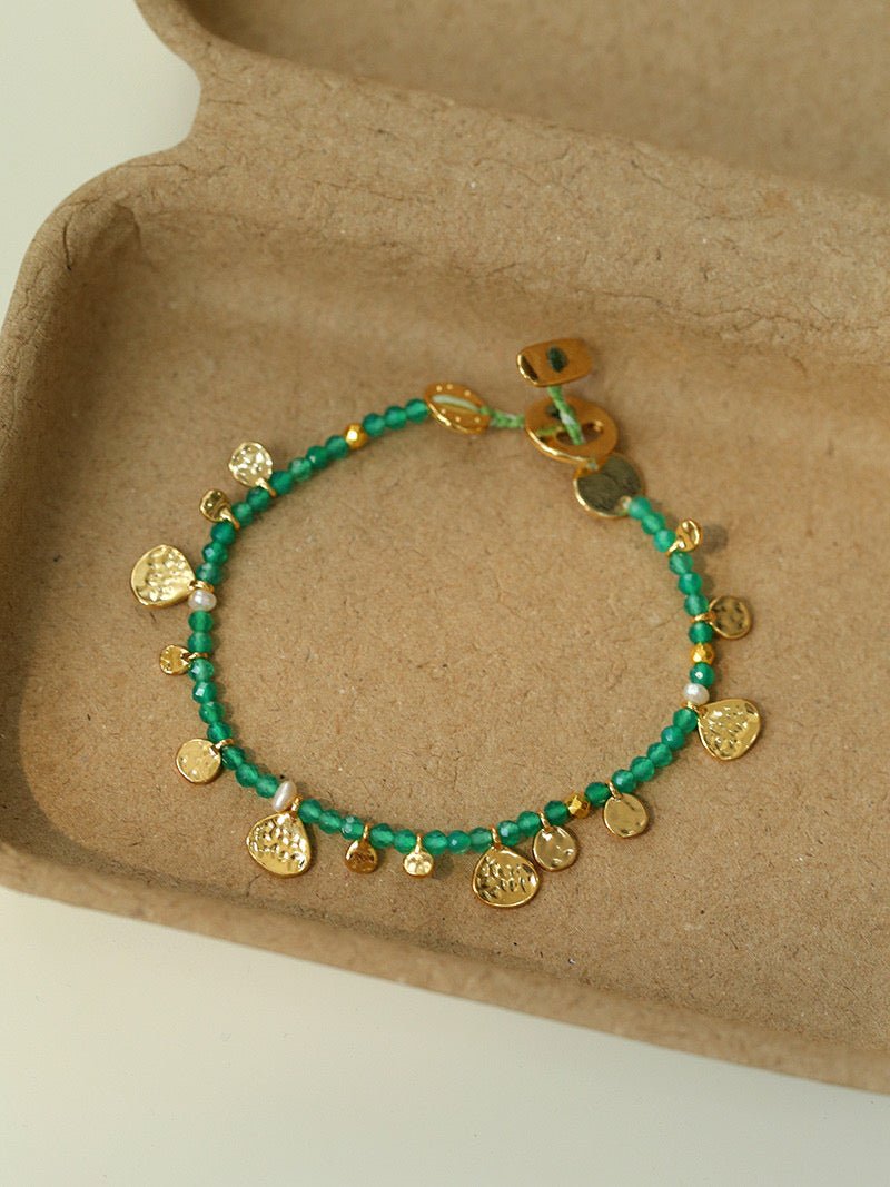 Boundless Spirit Woven Natural Stone Bracelet - Green Agate - floysun