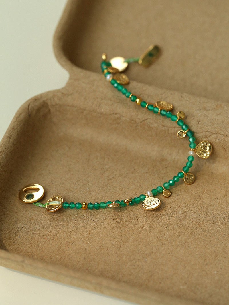 Boundless Spirit Woven Natural Stone Bracelet - Green Agate - floysun