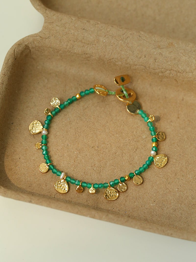 Boundless Spirit Woven Natural Stone Bracelet - Green Agate - floysun