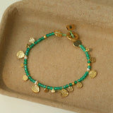 Boundless Spirit Woven Natural Stone Bracelet - Green Agate - floysun