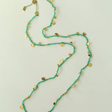 Boundless Spirit Woven Natural Stone Long Necklace - Green Agate - floysun