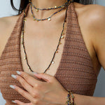 Boundless Spirit Woven Natural Stone Necklace - Black Spinel - floysun