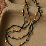 Boundless Spirit Woven Natural Stone Necklace - Black Spinel - floysun
