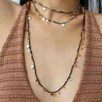 Boundless Spirit Woven Natural Stone Necklace - Black Spinel - floysun
