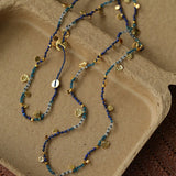 Boundless Spirit Woven Natural Stone Necklace - Lapis Lazuli - floysun