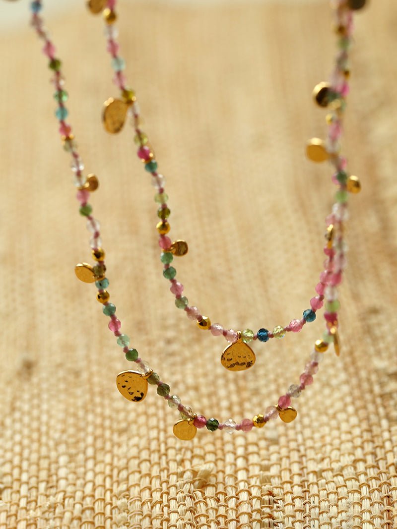 Boundless Spirit Woven Natural Stone Necklace - Tourmaline - floysun