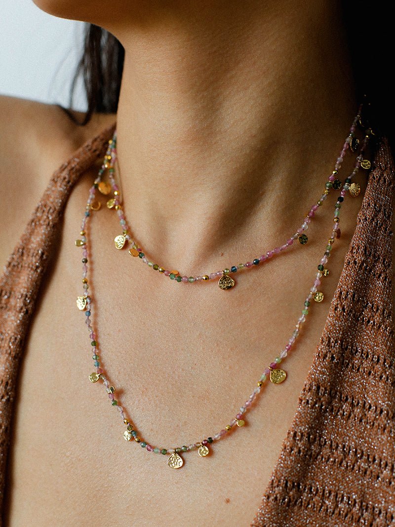Boundless Spirit Woven Natural Stone Necklace - Tourmaline - floysun