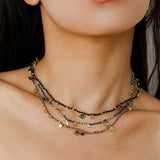 Boundless Spirit Woven Natural Stone Short Necklace - Gold Ore - floysun