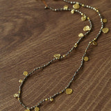 Boundless Spirit Woven Natural Stone Short Necklace - Gold Ore - floysun