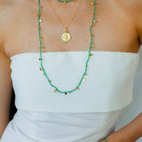 Boundless Spirit Woven Natural Stone Short Necklace - Green Agate - floysun