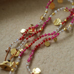 Boundless Spirit Woven Natural Stone Short Necklace - Red Corundum - floysun