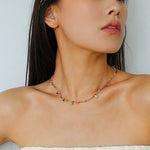 Boundless Spirit Woven Natural Stone Short Necklace - Tourmaline - floysun