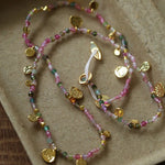 Boundless Spirit Woven Natural Stone Short Necklace - Tourmaline - floysun