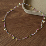 Boundless Spirit Woven Natural Stone Short Necklace - Tourmaline - floysun