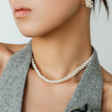 Braided Freshwater Pearl Earrings - floysun