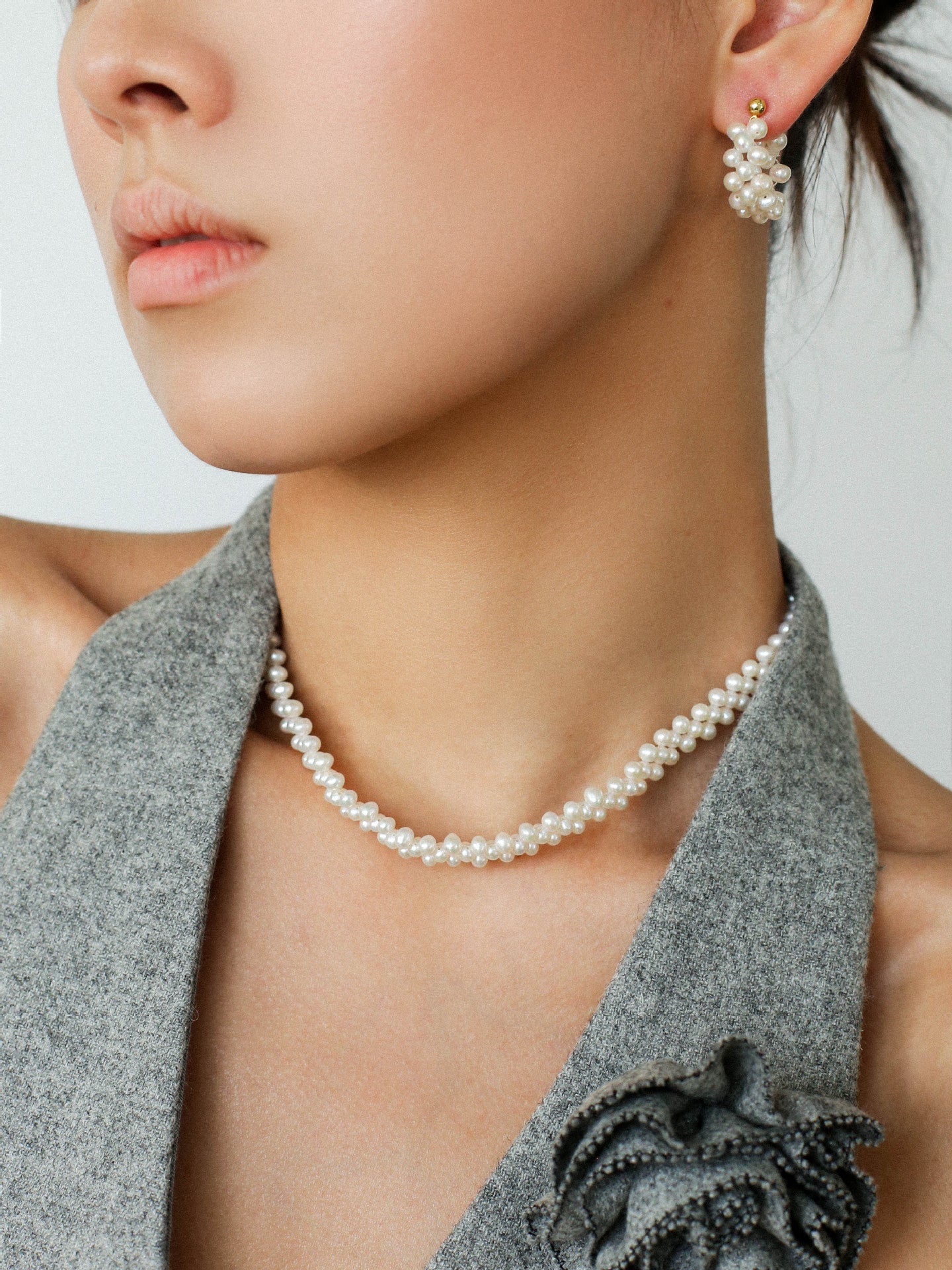 Braided Freshwater Pearl Earrings - floysun