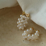 Braided Freshwater Pearl Earrings - floysun