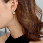 Braided Freshwater Pearl Earrings - floysun