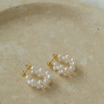 Braided Freshwater Pearl Earrings - floysun